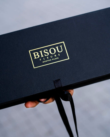 BISOU letter shaped black box