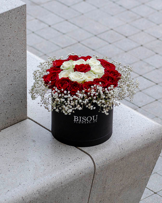 Baby rough 21 roses and Gypsophila