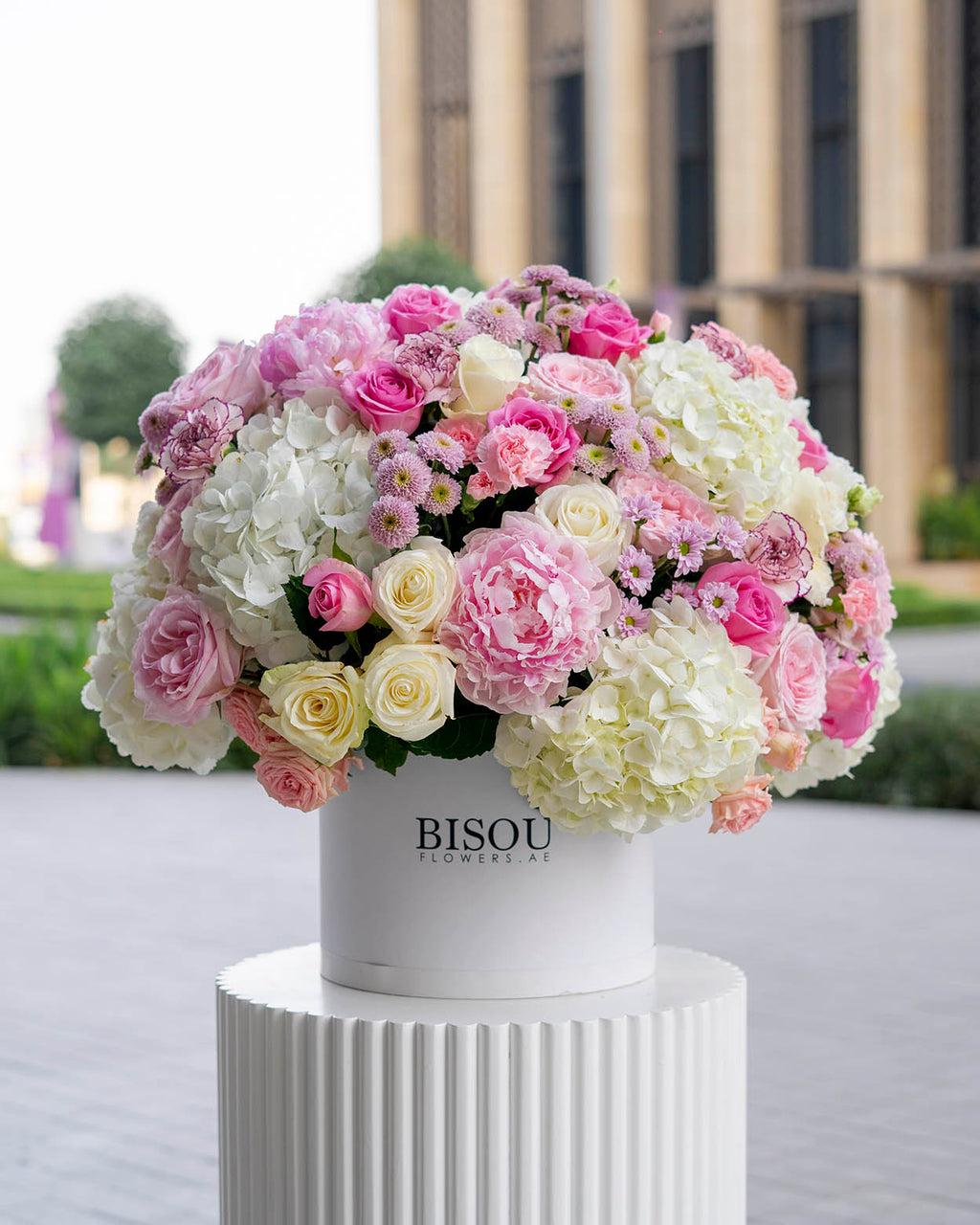 Sajee bouquet containing various flowers