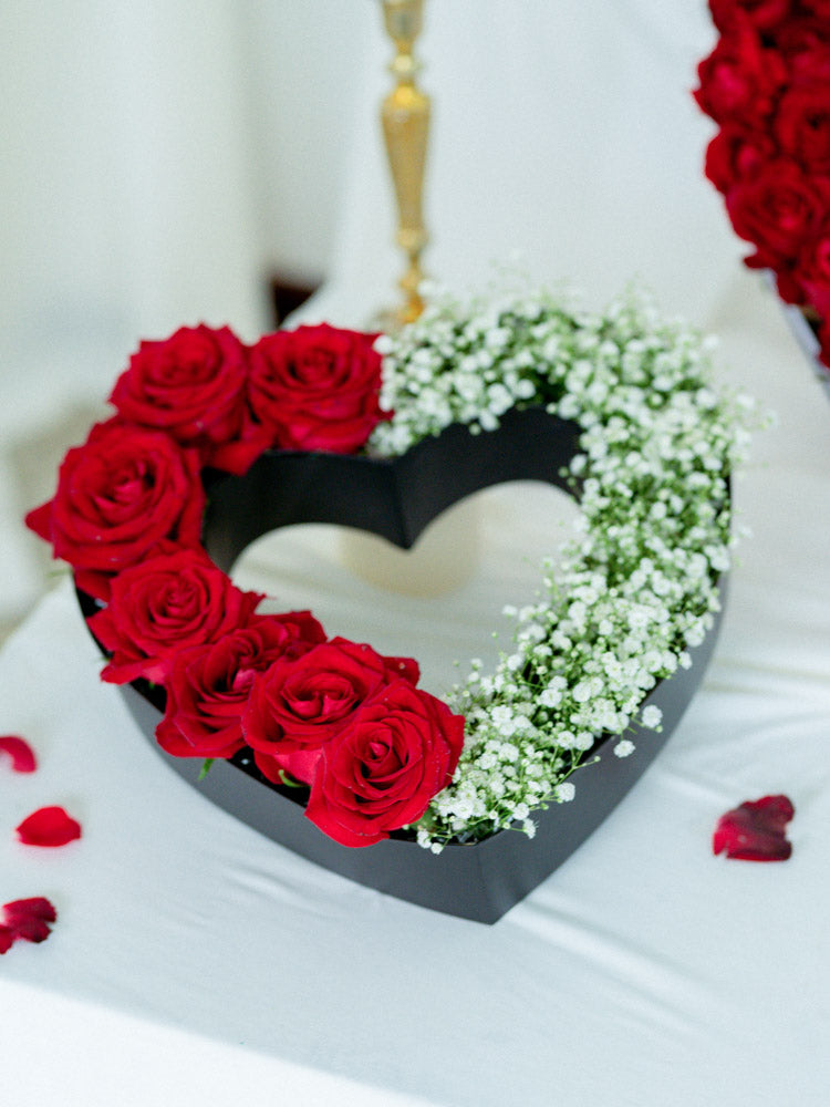 Red Romance Deep Burgundy Roses