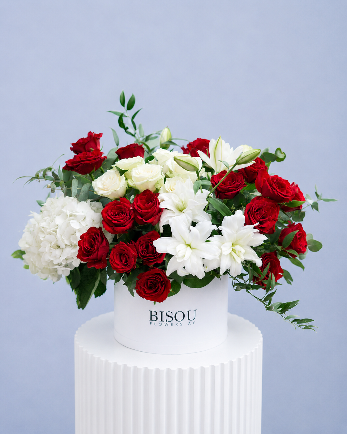 Velvet Red And White Box