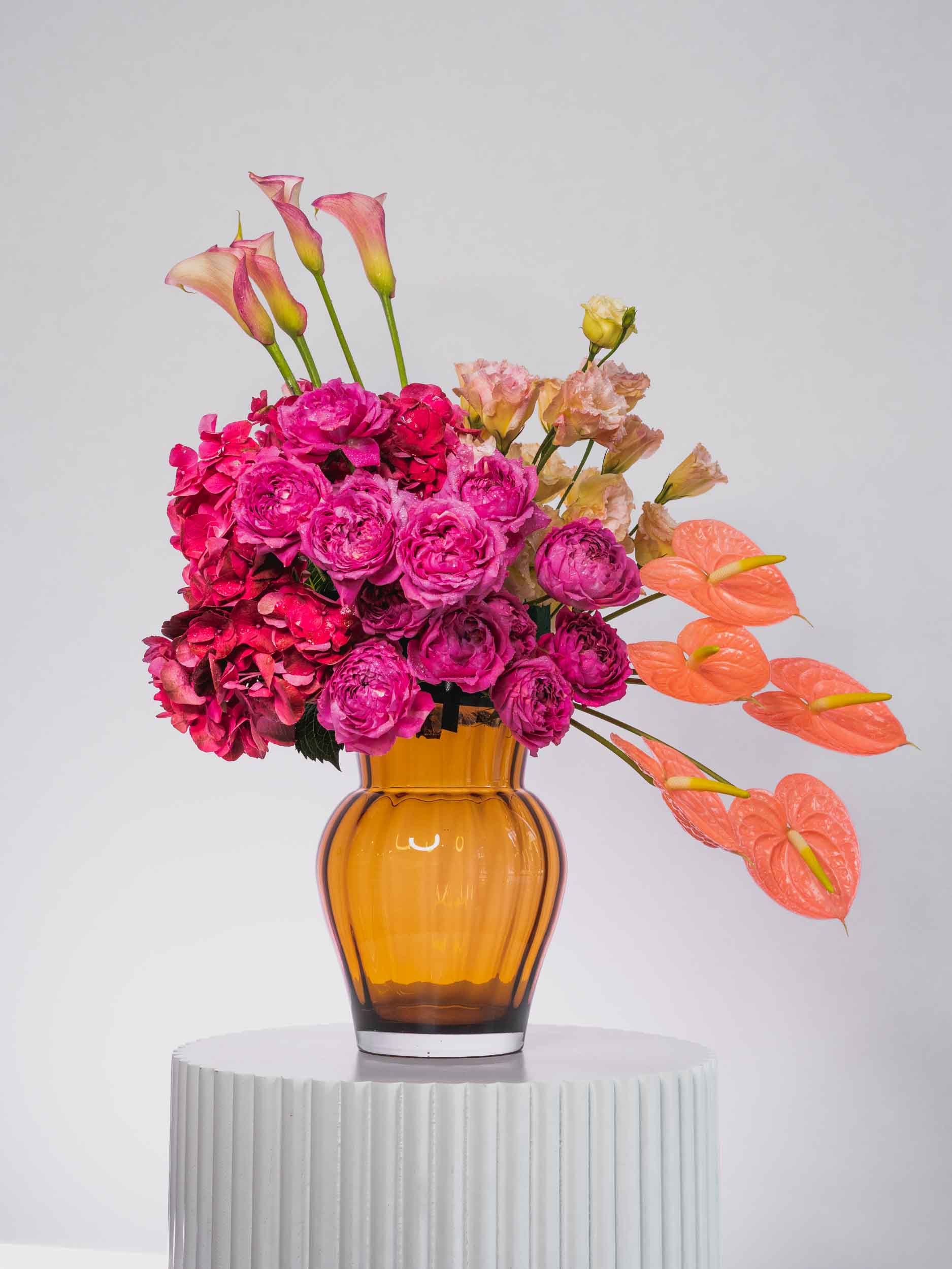 Elegance Unveiled Flowers arranged in a glass vase