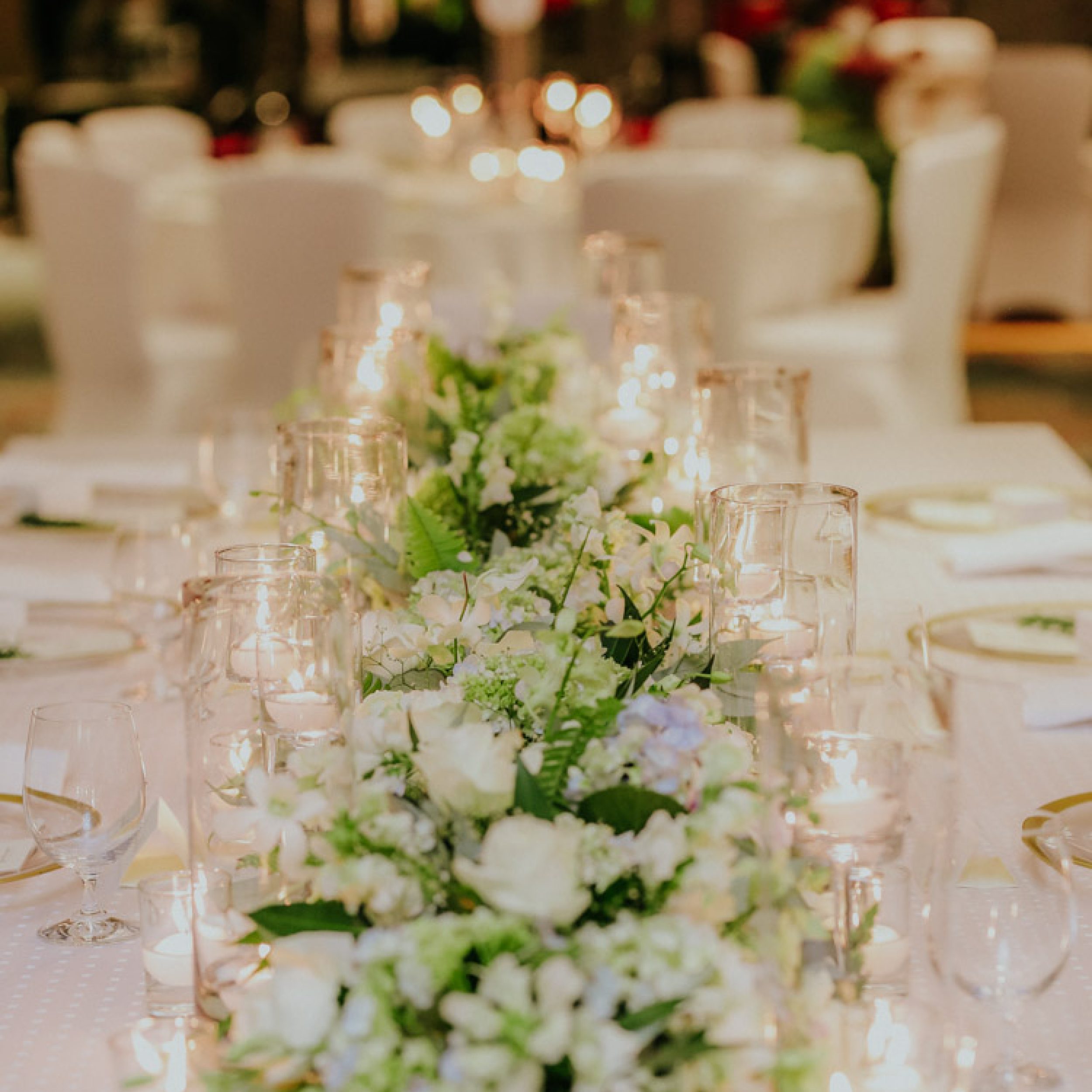 wedding table flower decoration